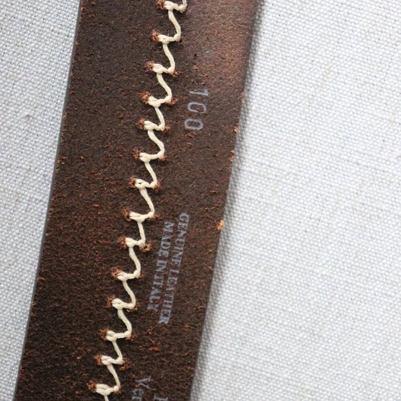 Post & Co Lizard Leather Belt Brown 100cm (Fits 34") O-Ring Italy Exotic - Picture 15 of 15